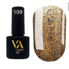 Гель-лак VALERI Color №109 мікроблискітки золоті 6 ml