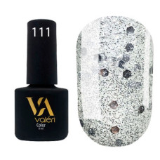 Гель-лак VALERI Color №111 блискітки срібні 6 ml