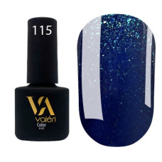 Гель-лак VALERI Color №115 темний синій з блискітками 6 ml