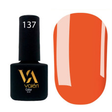 Гель-лак VALERI Color №137 яскравий помаранчевий 6 ml