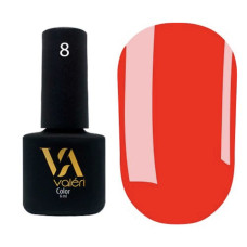 Гель-лак VALERI Color №008 червоно-помаранчевий 6 мл VA8