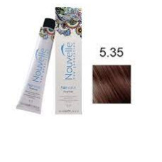 Фарба для волосся Nouvelle Hair Color 5.35 світло-золотистий коричневий червоного дерева, 100 мл