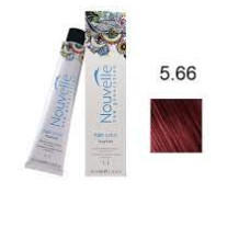 Фарба для волосся Nouvelle Hair Color 5.66 яскравий світло-червоний коричневий, 100 мл