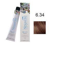 Фарба для волосся Nouvelle Hair Color 6.34 темно-золотистий мідно-русявий, 100 мл