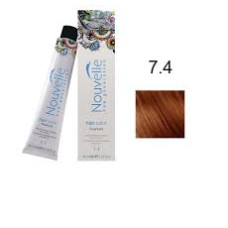 Фарба для волосся Nouvelle Hair Color 7.4 мідно-русявий, 100 мл