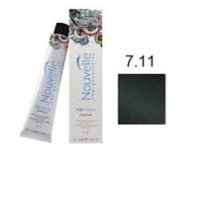 Крем-фарба для волосся Nouvelle Hair Color 7.11 насичений попелястий блонд, 100 мл