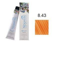 Фарба для волосся Nouvelle Hair Color 8.43 світло-мідний золотисто-коричневий, 100 мл