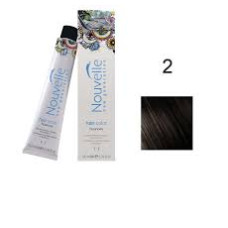 Фарба для волосся Nouvelle Hair Color 2 дуже темно-коричнева, 100 мл