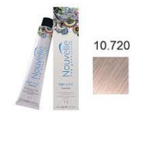 Фарба для волосся Nouvelle Hair Color 10.720 платиновий коричнево-фіолетовий блондин, 100 мл