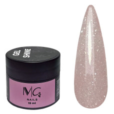 Гель для нарощування MG Shine Gel №02 (пудровий рожевий, світловідбивний), 15 мл