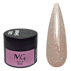 Гель для нарощування MG Shine Gel №03 (бежевий, світловідбивний), 15 мл