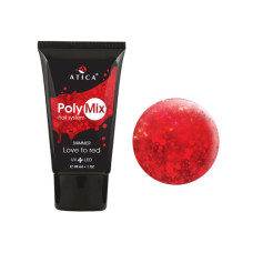 Полігель з шимером ATICA Polymix Love to Red, 30 г