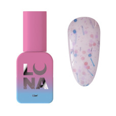 Камуфлююча база Luna Tutti Frutti Base №21 (молочно-рожевий з різнокольоровими вкрапленнями та фігурками) 13 мл