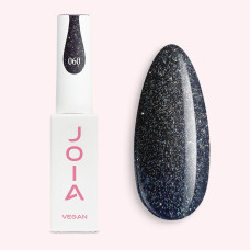 Гель-лак JOIA vegan 060 темно-сірий з срібними блискітками 6 мл