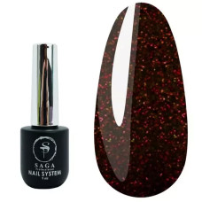 Гель-лак SAGA Fiery Gel №24 бордовий світловідбиваючий 9 мл