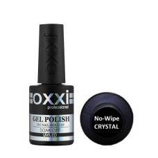 Топ без липкого шару для гель-лаку OXXI NO-WIPE CRYSTAL TOP (Закріплювач без липкого шару) 10 мл