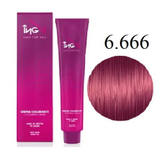 Крем-фарба для волосся ING Coloring Cream 6.666 Темно-русий інтенсивно червоний, 100 мл.