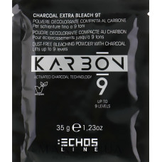 Освітлююча вугільна пудра для знебарвлення волосся до 9 тонів Echosline 9 Charcoal Extra 35 г.