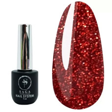 Гель-лак SAGA Fiery Gel №3 червоний світловідбиваючий 9 мл