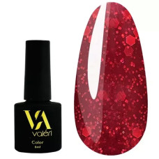 Гель-лак VALERI Color №016 бордовий з блискітками 6 мл VA16