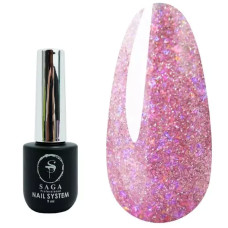 Гель-лак SAGA Fiery Gel №16 пурпурно-рожевий світловідбиваючий 9 мл