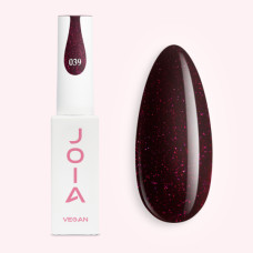 Гель-лак JOIA vegan 039 бордовий з блискітками 6 мл