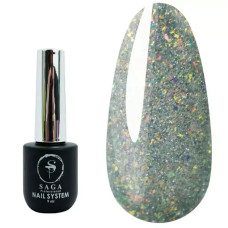 Гель-лак SAGA Fiery Gel №19 салатовий світловідбиваючий 9 мл