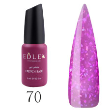 База EDLEN SHIMMER №70 насичений рожевий з блискітками хамелеон 9 мл.