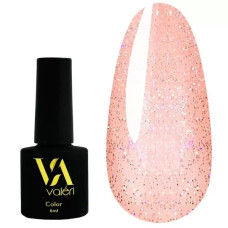 Гель-лак VALERI Color №025 персиковий з блискітками 6 мл VA25