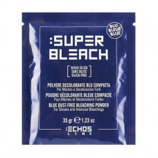 Освітлююча пудра блакитна для волосся Echosline Bleaching Polvere Decolorante 35 г.